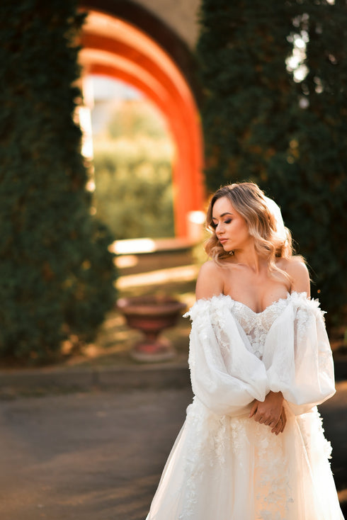 Fairy custom unique bridal gown
